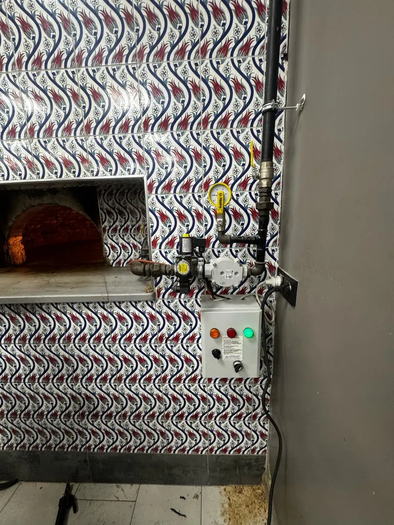 Lahmacun fırını doğalgaz dönüşümü gaz yolu ve kontrol panosu